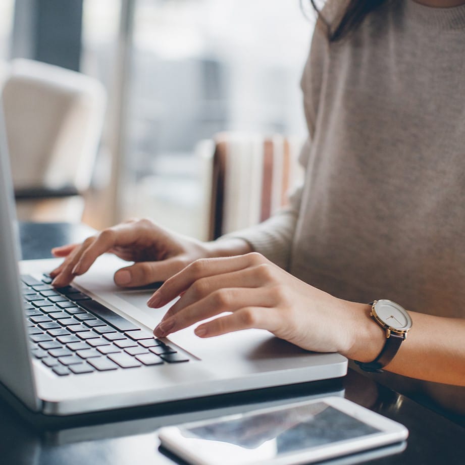 laptop typing - square 2